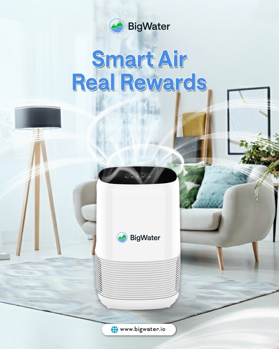 BigWater redefines what a purifier can be.
🌬️ Advanced sensors &amp; 99.97% filtration
💧 1,000L clean water credits
🪙 Daily $BIGW token rewards

It’s not just a device — it’s a movement.
👉 Be part of it → bigwater.io

#BigWater #SmartLiving #EcoRewards