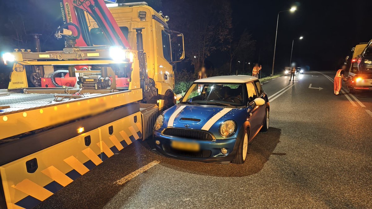 Auto botst met sleepwagen op N315 bij Borculo