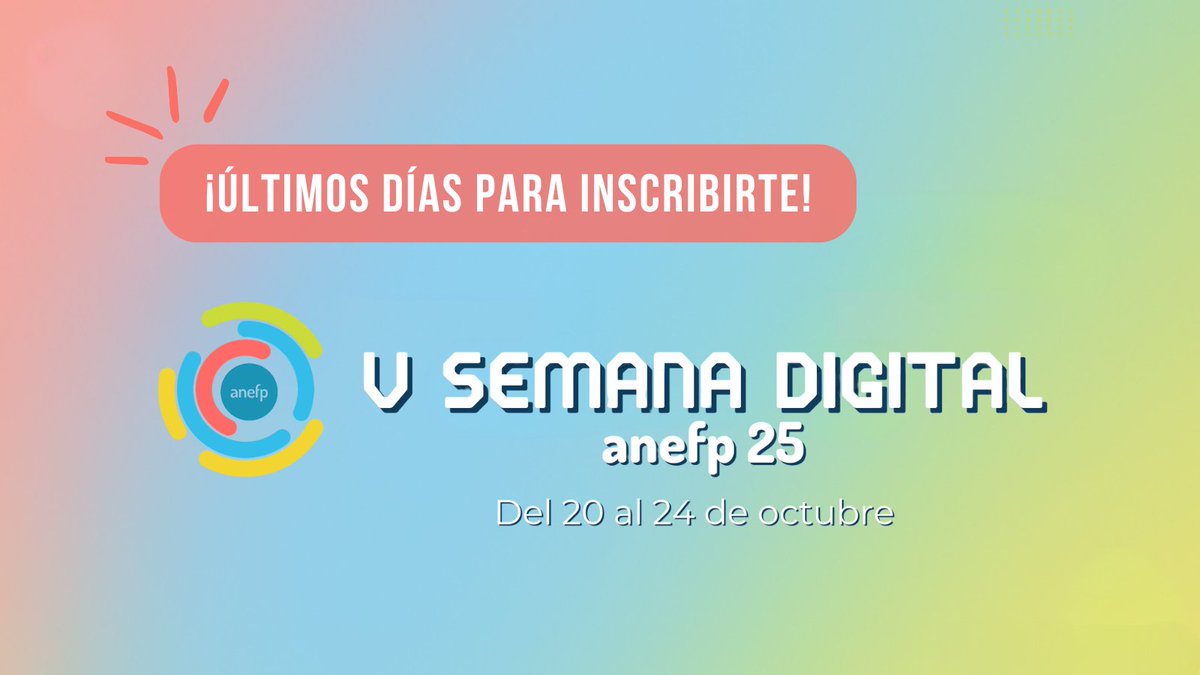 Preparados para la V Semana #anefpDigital, del 20 al 24 de octubre, en la que abordaremos la siguiente agenda: 📝

🗓️ Lunes: IA y propósito con <a href="/abarbero/">Ángel Barbero</a> (<a href="/recubica/">Recúbica\</a>, <a href="/Forbes_es/">Forbes_es</a>)
🗓️ Martes: Visibilidad de marca en la IA con <a href="/ugosmith/">Ugo Smith</a> (<a href="/GoodRebels/">Good Rebels</a>)
🗓️ Miércoles: Creatividad en
