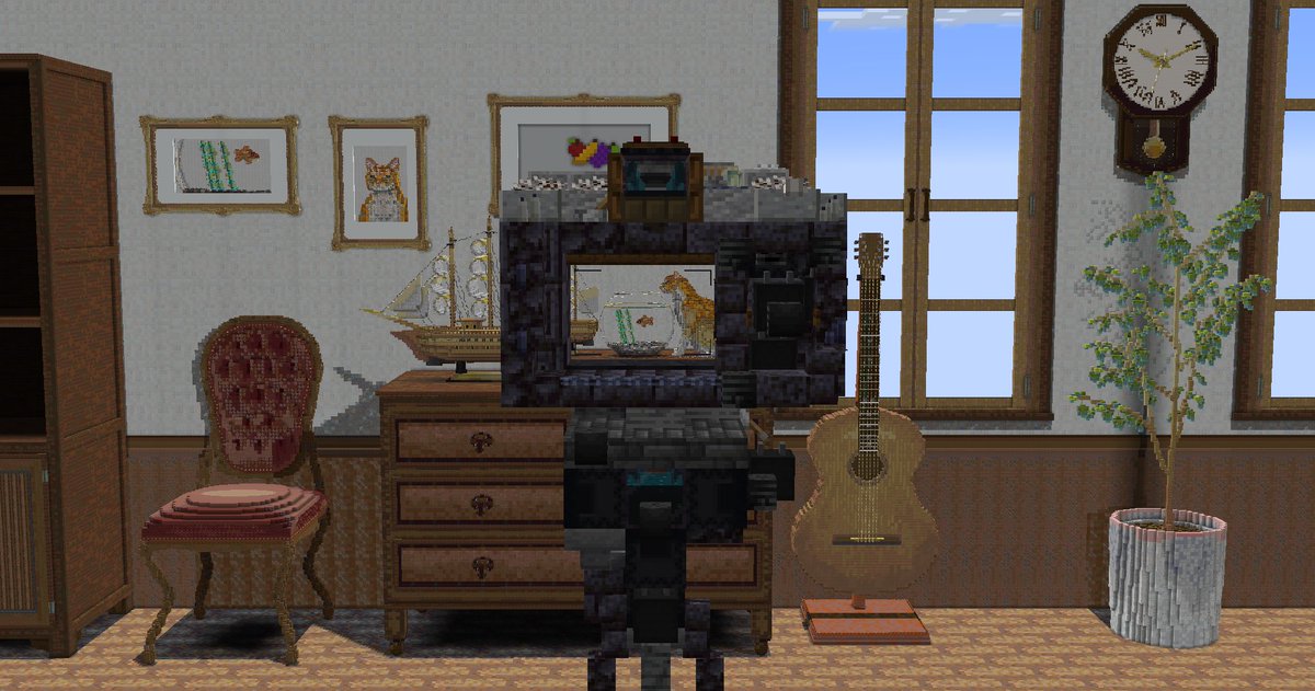 HamaBoon_kun's tweet image. 猫と金魚
#minecraftbuilds