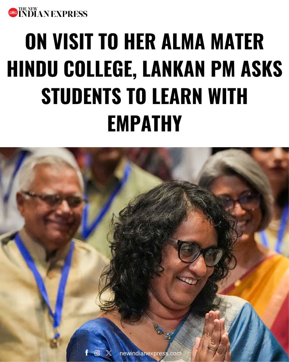 Hindu College witnessed an emotional homecoming on Thursday as Dr Harini Amarasuriya, the Prime Minister of Sri Lanka and a distinguished alumna, revisited her alma mater after more than three decades. Principal Anju Srivastava said Dr. Amarasuriya’s visit marked a proud moment