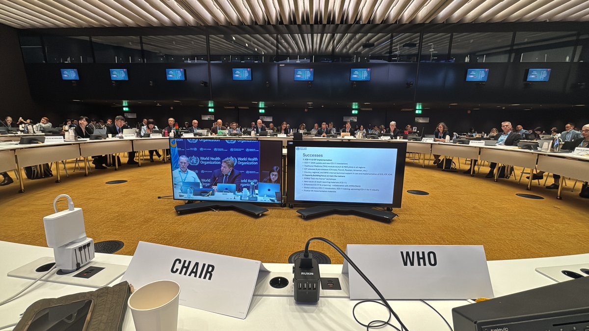 alabriqu's tweet photo. @WHO HQ this week (13–18 Oct), the WHO-FIC Network Annual Meeting brings experts together to advance ICD-11, ICF & ICHI, turning better classifications into better data & decisions. Grateful to all collaborators! #WHOFIC #ICD11 #WHO https://t.co/fXXNXHQyza @YukikoNakatani https://t.co/BVZ46yqUSh