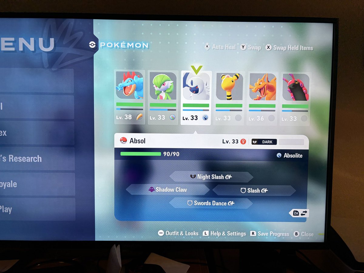 8 hours in. And definitely one of the best Pokemon games on the switch (so far arceus better for me) also got the greninja mega stone the second I unlocked mega lol. PvP kinda fun but unfair asf. My first game was against Jp players with alpha shiny mega garchomp v. My Tododile