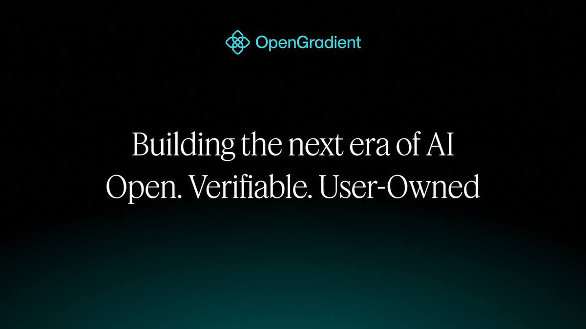 OpenGradient's tweet image. Different path. Same belief

AI should be User-Owned. Open-Source. Private.

The future is bright for AI users.