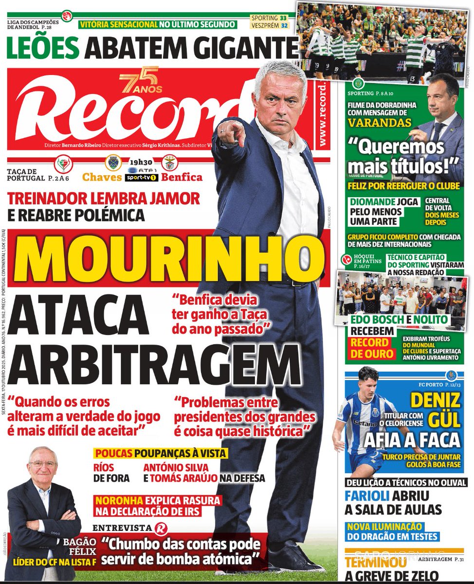 jabardodasantas's tweet photo. Um gajo que há pouco tempo andava em lutas para ser campeão em Espanha, em Inglaterra e em Itália, agora está a criticar a arbitragem antes da 1a eliminatória da Taça contra uma equipa da 2a divisão.

Que senil. E que senis os que acham que é bom para Portugal. https://t.co/X1nqCz0YkO