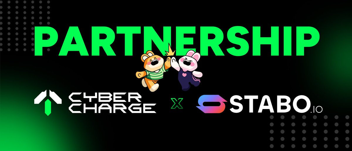 CyberChargeWeb3's tweet photo. . [STRATEGIC PARTNERSHIP ANNOUNCEMENT]

We’re excited to announce our partnership with @Stabo2025 -  a platform that simplifies stablecoin operations for the new digital economy.

Teaming up, we’re bridging the gap between traditional finance and decentralized innovation, paving the way toward mass adoption of Web3 in everyday life

👉 Stay charged - the future of finance is closer than ever.