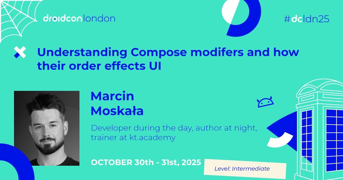 ktdotacademy's tweet image. Our very own Marcin Moskala will be speaking at @droidcon London 2025 (linkedin) / @dclnd (X)! 🎤
He’ll be sharing his expertise in two talks:
1️⃣ Structured Concurrency: The paradigm shift that changes modern development
📅 30.10.2025 | ⏰ 10:30 – 11:10
2️⃣ Understanding…