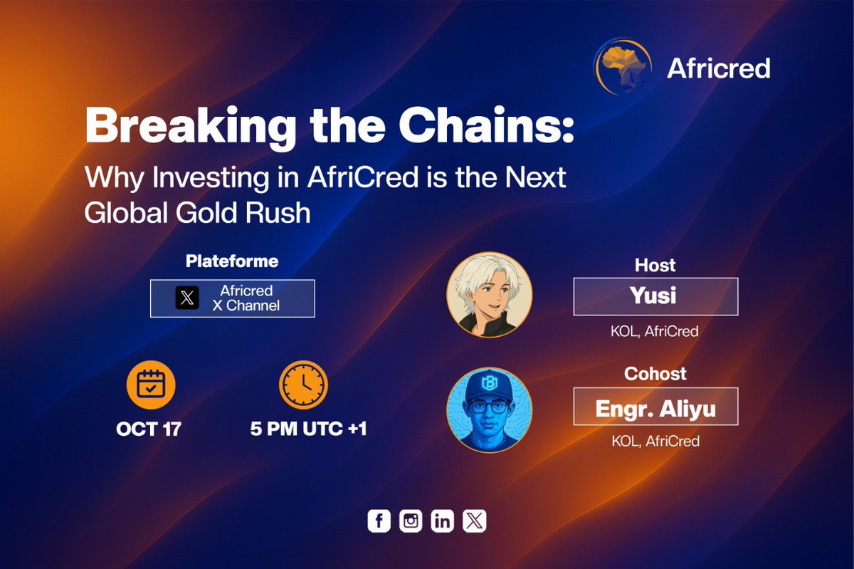The Next Gold Rush is Here — Don’t Watch It, Join It!

Africa’s financial future is being rewritten in real time.
From tokenized real-world assets (RWAs) to decentralized credit access — AfriCred is breaking the chains holding millions back from growth.

This isn’t just another