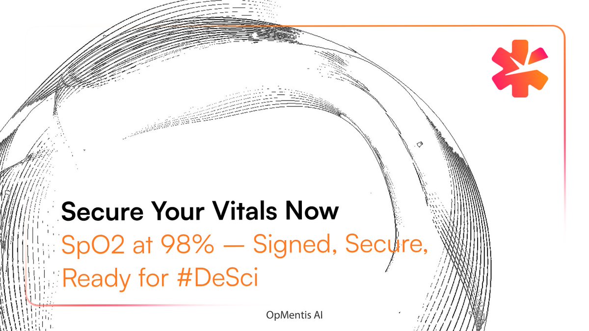 Just got the first data burst from #OpMentisRing! 
SpO2 steady at 98%, motion tracking smooth. 
Device signs data on-device—verified, secure, powering $OPM rewards for #DeSci breakthroughs. 
Our team's monitoring in real-time; launch pipeline's golden. 
Data dreams turning