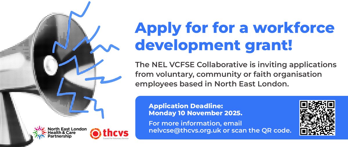 Tower Hamlets CVS (@towerhamletscvs) on Twitter photo Got an idea for tackling health inequalities but need a boost? Our £250 grant can help! From creative training to learning visits & resource subscriptions, we’ve got plenty of
examples to inspire you ➜ shorturl.at/fxlpU
Apply by 10 November ➜ shorturl.at/Ib6C3 Got an idea for tackling health inequalities but need a boost? Our £250 grant can help! From creative training to learning visits & resource subscriptions, we’ve got plenty of
examples to inspire you ➜ shorturl.at/fxlpU
Apply by 10 November ➜ shorturl.at/Ib6C3