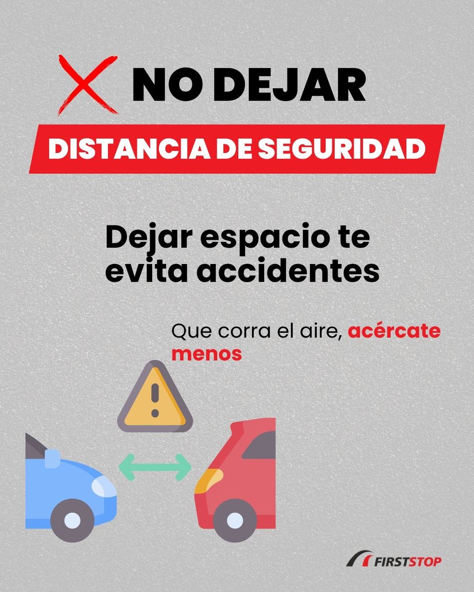 Todos los conductores tienen manías... 🚩 ¿Las más comunes? No usar intermitentes, acelerar y frenar bruscamente, o acercarse demasiado al coche de adelante. ¡Ojo! Estas manías pueden causar accidentes. 🚨

#FirstStop #ConductorDePrimera