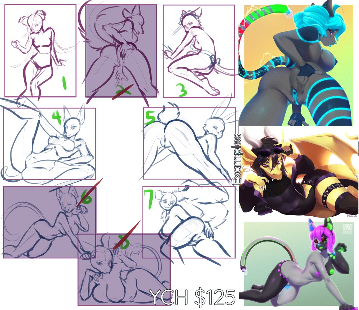 💲1⃣2⃣5⃣ 🇪 🇦 🇨 🇭
Reminder that I've got some heavily discounted YCHs up due to a hecka lotta bad luck at home!
M/F/Femboy, most species are okay (no long necks)
Wings okay on 1, 4, 7.
