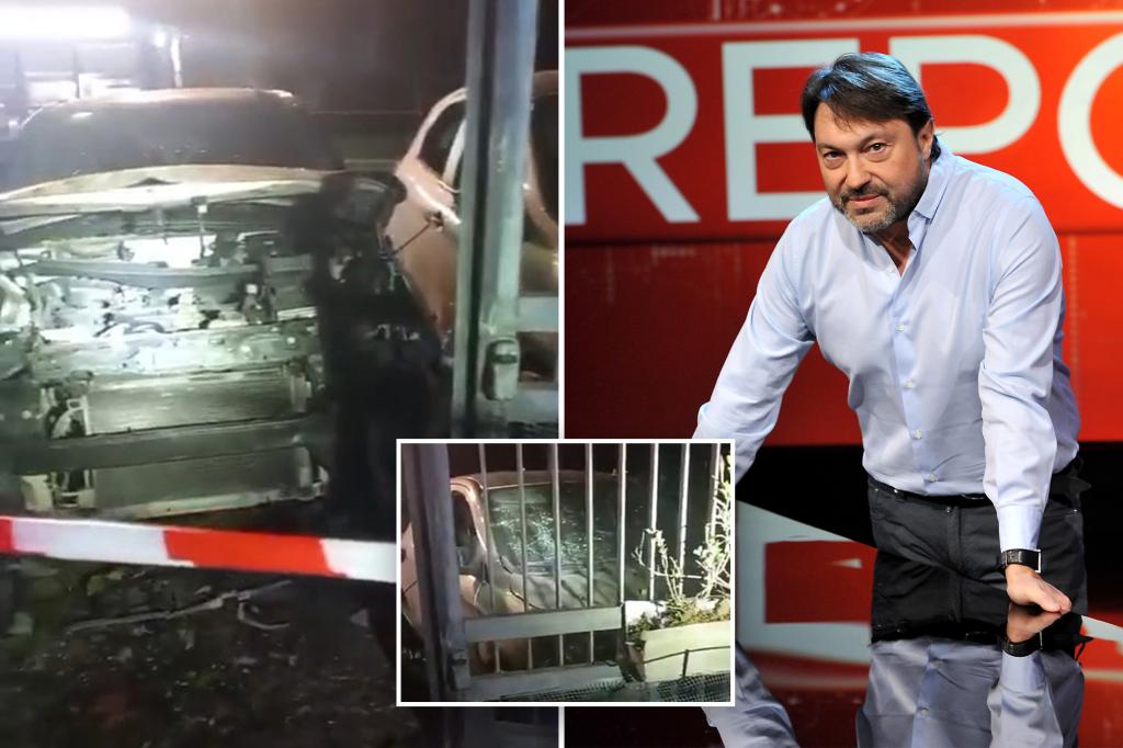 nypost's tweet image. Explosive device destroys prominent Italian journalist Sigfrido Ranucci’s car outside his home: ‘Serious act of intimidation’ trib.al/htSuh7M