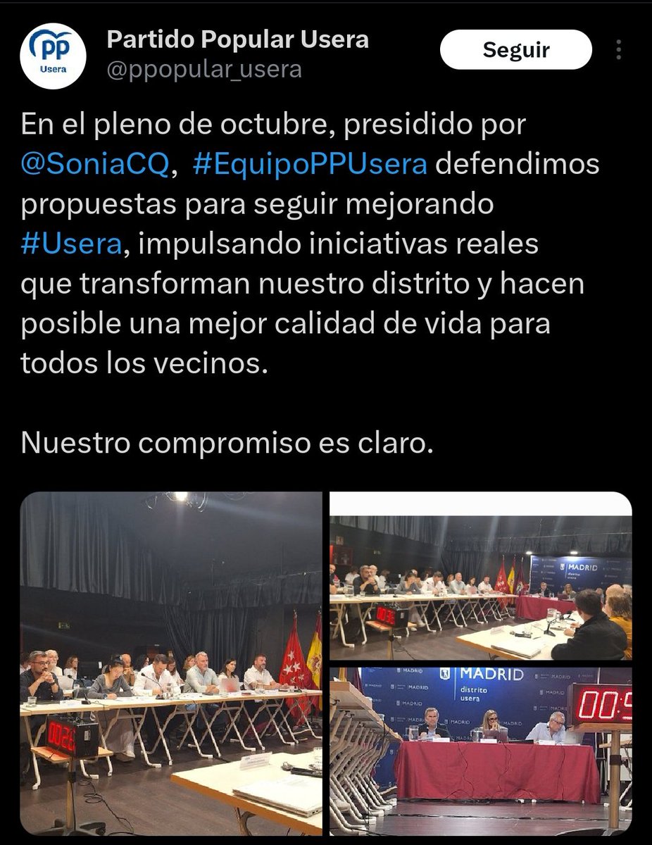 ¿A quien van a engañar? 
<a href="/ppopular_usera/">Partido Popular Usera</a> 
NO HAN LLEVADO NINGUNA PROPUESTA EN NINGÚN PLENO DE USERA POR LO MENOS DESDE EL 2020 (QUE VEO LOS PLENOS).

PP DEJAR DE MENTIR A LOS VECINOS, COÑO