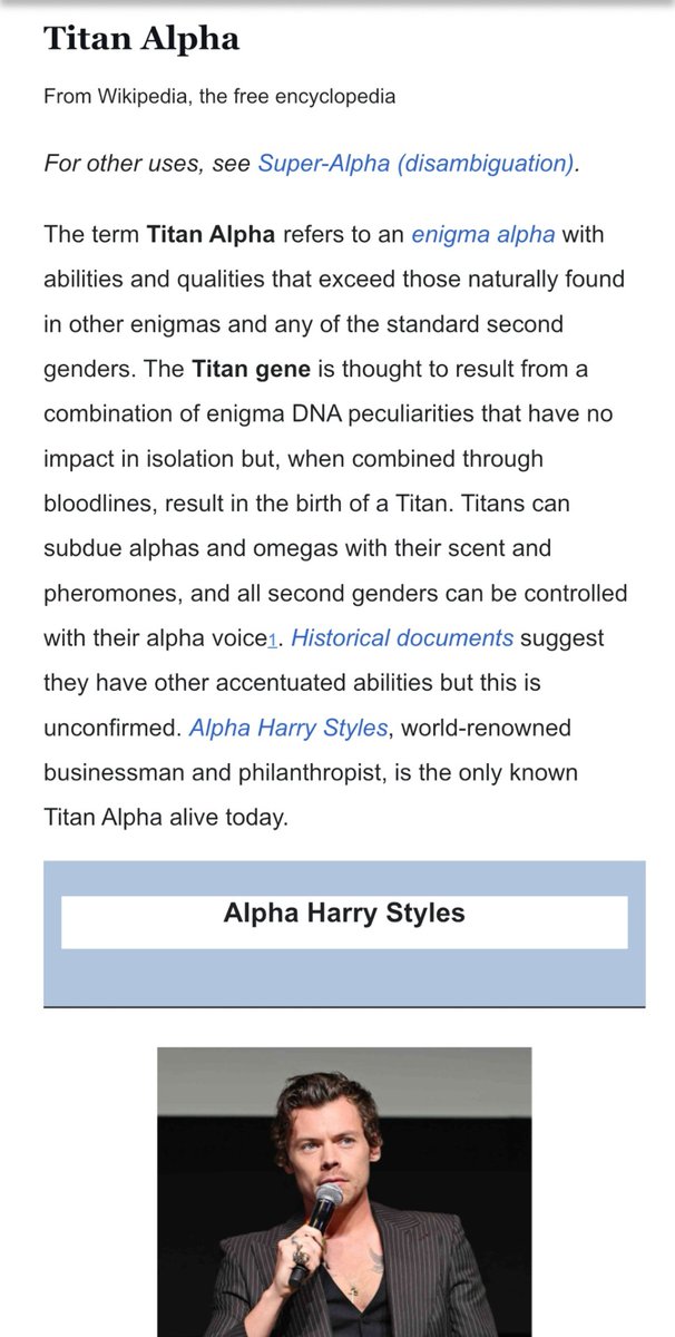 OUT NOW!  The Titan Protocol
For the <a href="/BLFicFest/">BL Fic Fest 2025</a> 

Rated: E   54K  

A/B/O || Enigma Alpha Harry || Intrigue || Smut

Enigma alphas are rare, but there's only one Titan alpha. And as intimidating as he is, omega doctor Louis needs him for his research...

archiveofourown.org/works/70531661