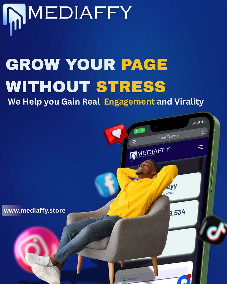 Use this site to Boost all your social media accounts with MEDIAFFY Pure followers, likes and engagement. Check link below.

Mediaffy.store