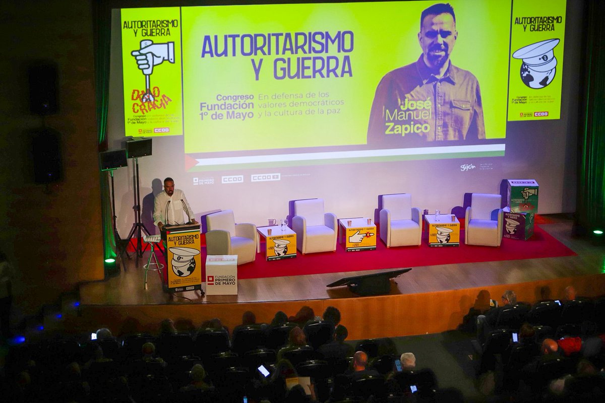 <a href="/CCOOdeAsturias/">CCOO de Asturias #VamosFacelo</a> <a href="/CCOO/">COMISIONES OBRERAS</a> "Si decimos hoy que la democracia está en peligro no es ninguna exageración. Hay un tsunami autoritarista que recorre todo el mundo", ha asegurado <a href="/jmzapicog/">Jose Manuel Zapico</a>, secretario general de <a href="/CCOOdeAsturias/">CCOO de Asturias #VamosFacelo</a>, en su discurso de inauguración