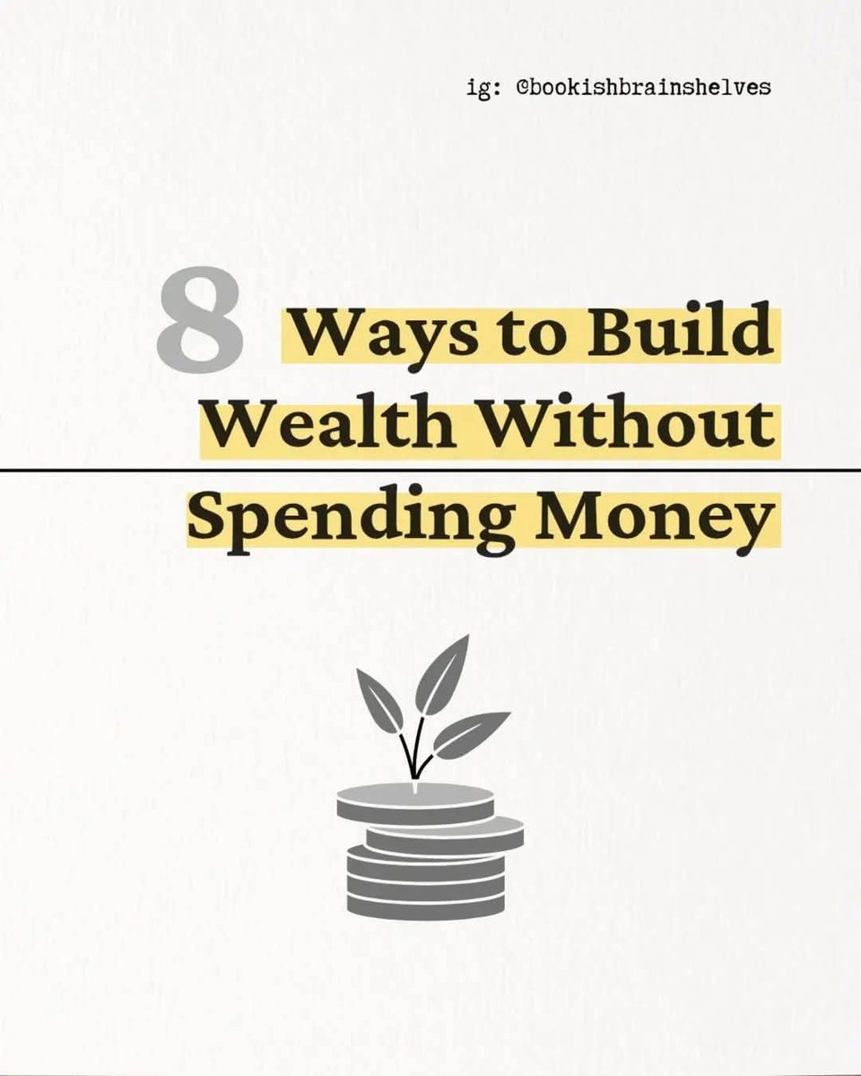 itx_Haider8's tweet image. 8 ways to build wealth without spending money 🧵👇🏽

1) invest in discipline 
2) invest in experiences
3) invest in yourself 
4) invest in side hustle 
5) invest in body and mind
6) invest in relationships
7) invest in books
8) invest in digital boundaries