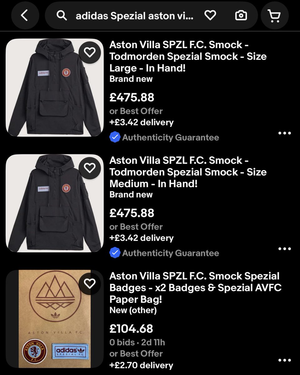 FootballAgentsX's tweet photo. @AVFCOfficial Already Resell on eBay https://t.co/jfGeJz92Yy