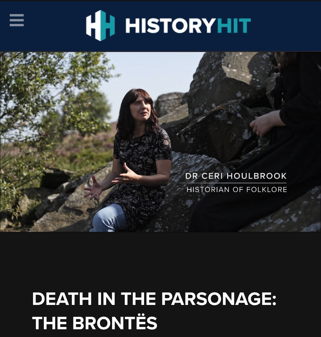 From ghosts to gytrash, Dr <a href="/CeriHoulbrook/">Ceri Houlbrook</a> had a great time discussing the folklore of the Brontës on the moors for this brilliant episode of <a href="/HistoryHit/">History Hit💥</a> TV, 'Death at the Parsonage' - watch it here: access.historyhit.com/videos/death-i…