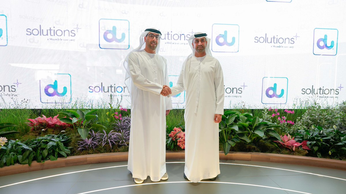 solutionsplusae's tweet image. Solutions+ is proud to announce a strategic partnership with @dutweets at @GITEX_GLOBAL 2025! Our Managing Director, Nasir Al Nabhani, and du CEO, Fahad Al Hassawi, are joining forces to deliver enhanced digital services across the UAE and beyond.