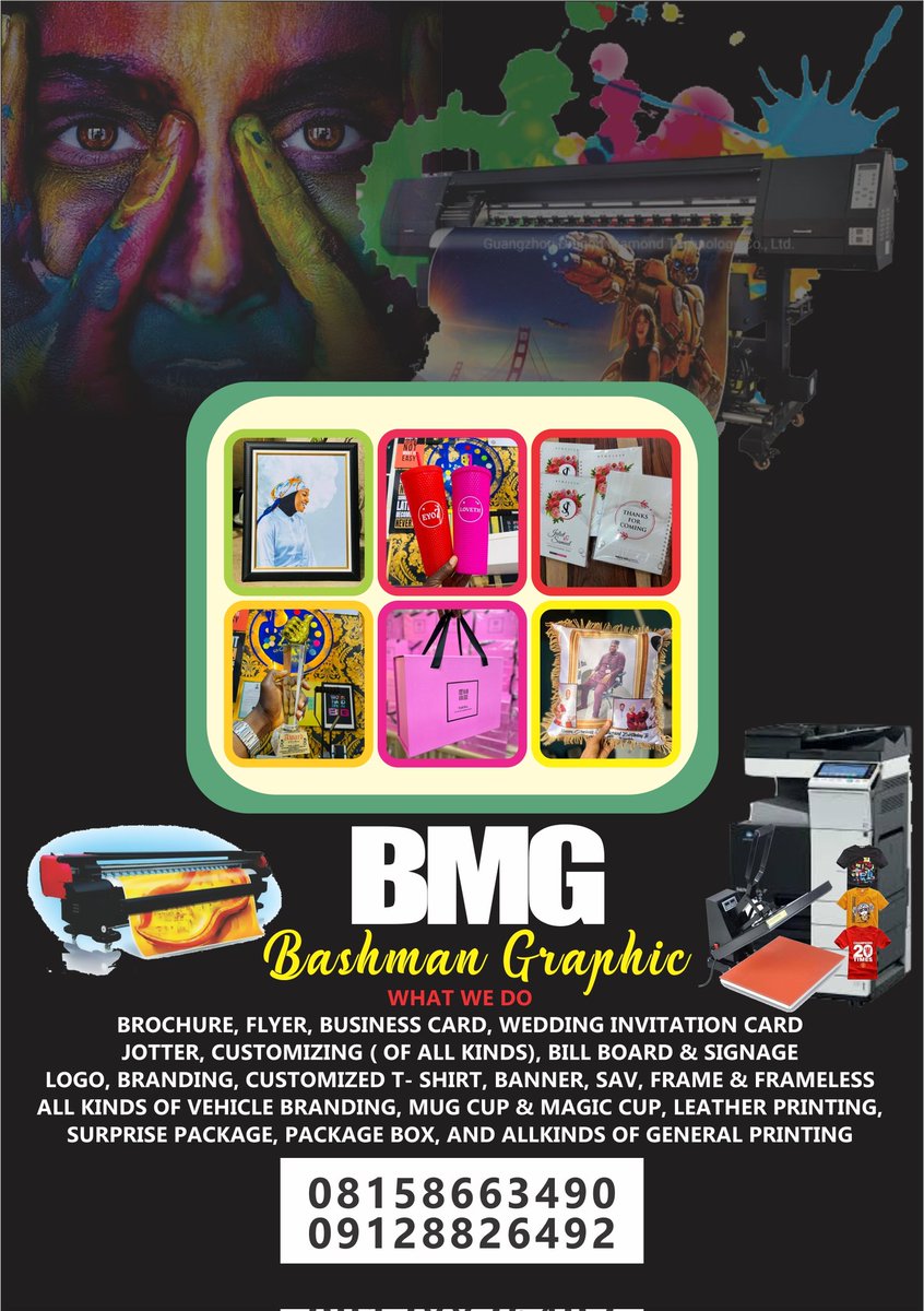 Blackboy246810's tweet image. Your brand’s first impression matters — make it unforgettable. We print quality that speaks. 🖨️
#FridayFocus #DesignToInspire #PrintAndDesign
#Bashmangraphic
wa.me/message/DXJMQX…