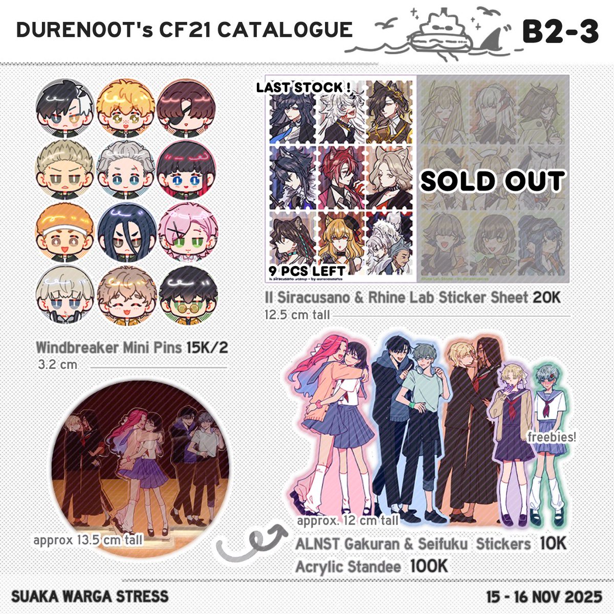 durenoot's tweet image. [2/2]

🔗 : forms.gle/mzWySrgHa7dRSL…
 
#comifuro21 #CF21 #comifuro21catalogue
