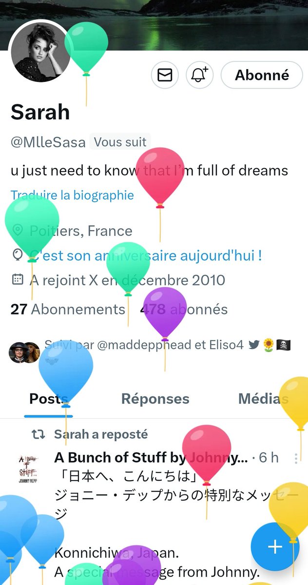 Bon Anniversaire <a href="/MlleSasa/">Sarah</a> 🎈🎈🎁🎂