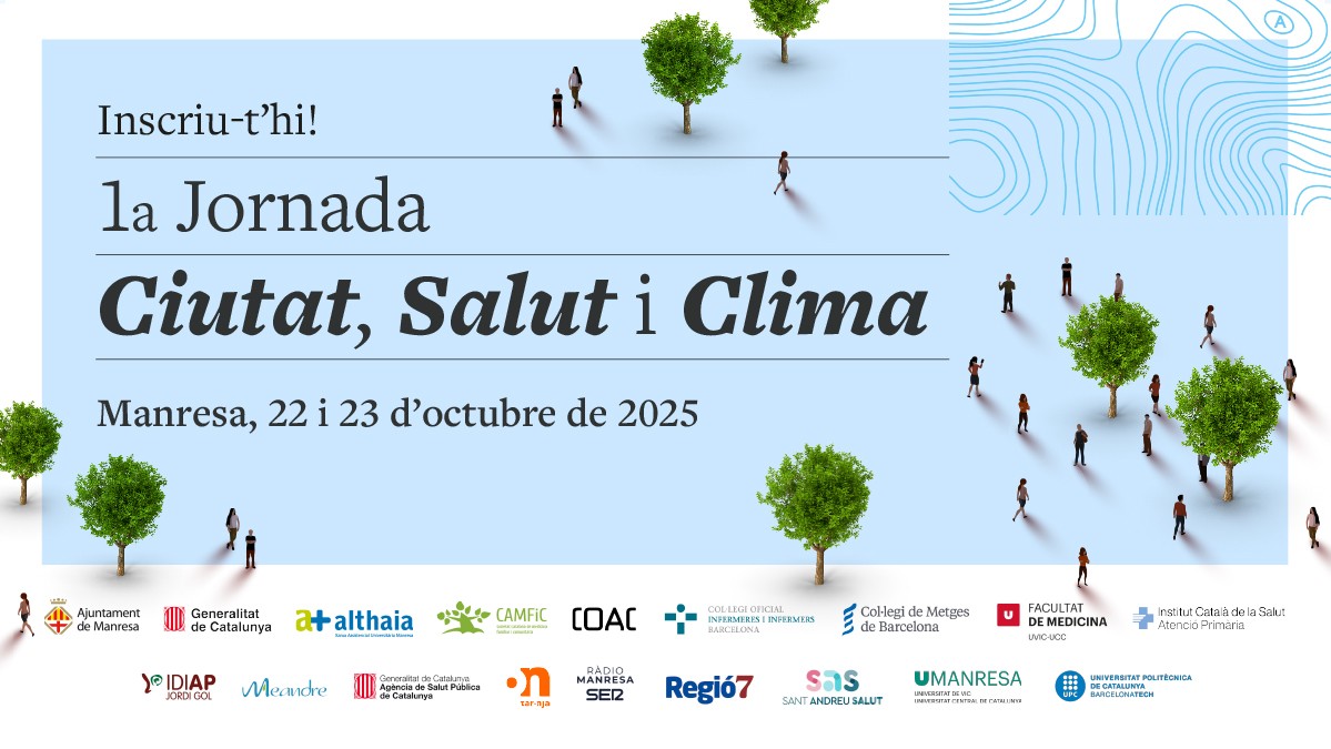 🌳 La 1a Jornada Ciutat, Salut i Clima se celebra a Manresa el 22 i 23 d’octubre, amb una doble programació: activitats obertes a la ciutadania a la Plana de l’Om, i sessions professionals a l’Hospital Sant Joan de Déu

ℹ️ tuit.cat/Tr2eR