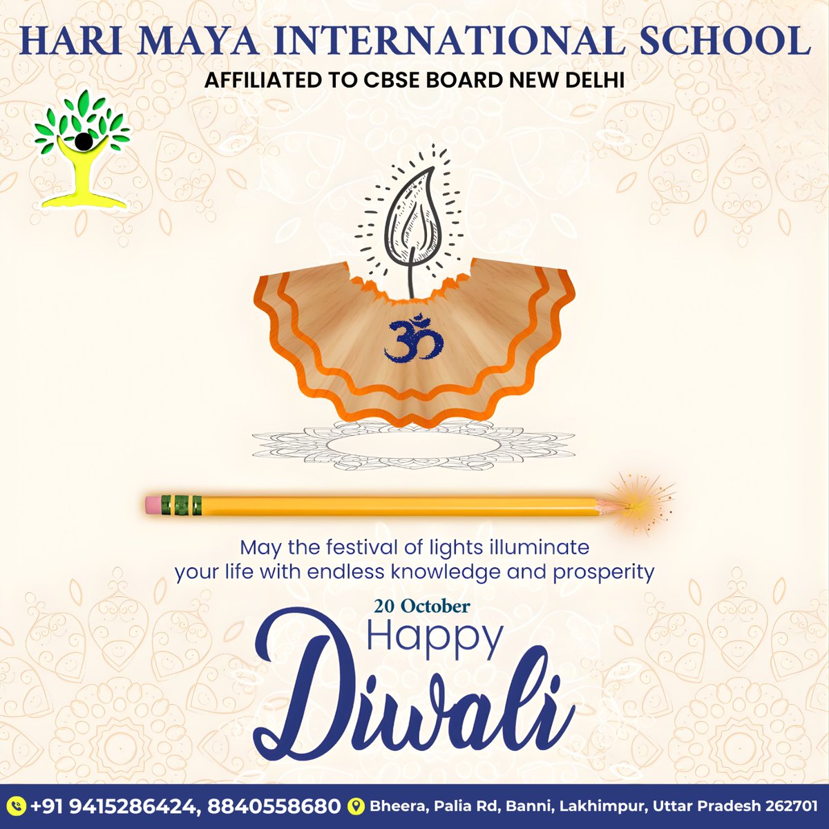 HMISCHOOLLMP's tweet photo. Happy Diwali ✨🪔
May the festival of lights illuminate your life with endless knowledge and prosperity
.
Contact Us☎️ :- +91 94152 86424
Visit Us 🌐:-www.harimayainternationalschool.ac.in
Address📍 :- Bheera, Palia Rd, Banni, Lakhimpur, Uttar Pradesh 262701
.
#HappyDiwali https://t.co/Y0jgK88FfT