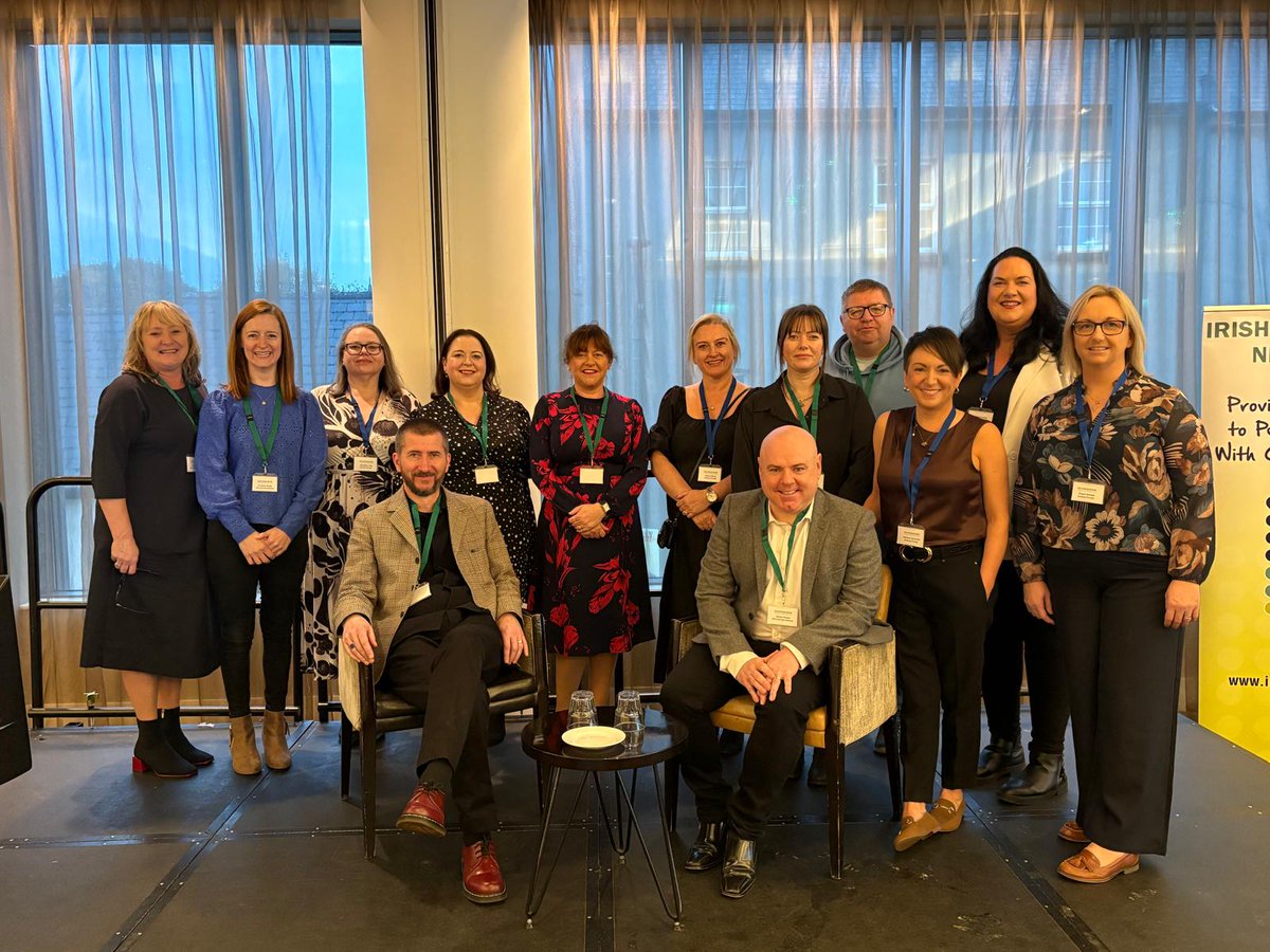 The team, consisting of the Irish Aftercare Network committee and Breaking Through CLG staff,  all suited and booted, excited for the day ahead. #aftercareconf25