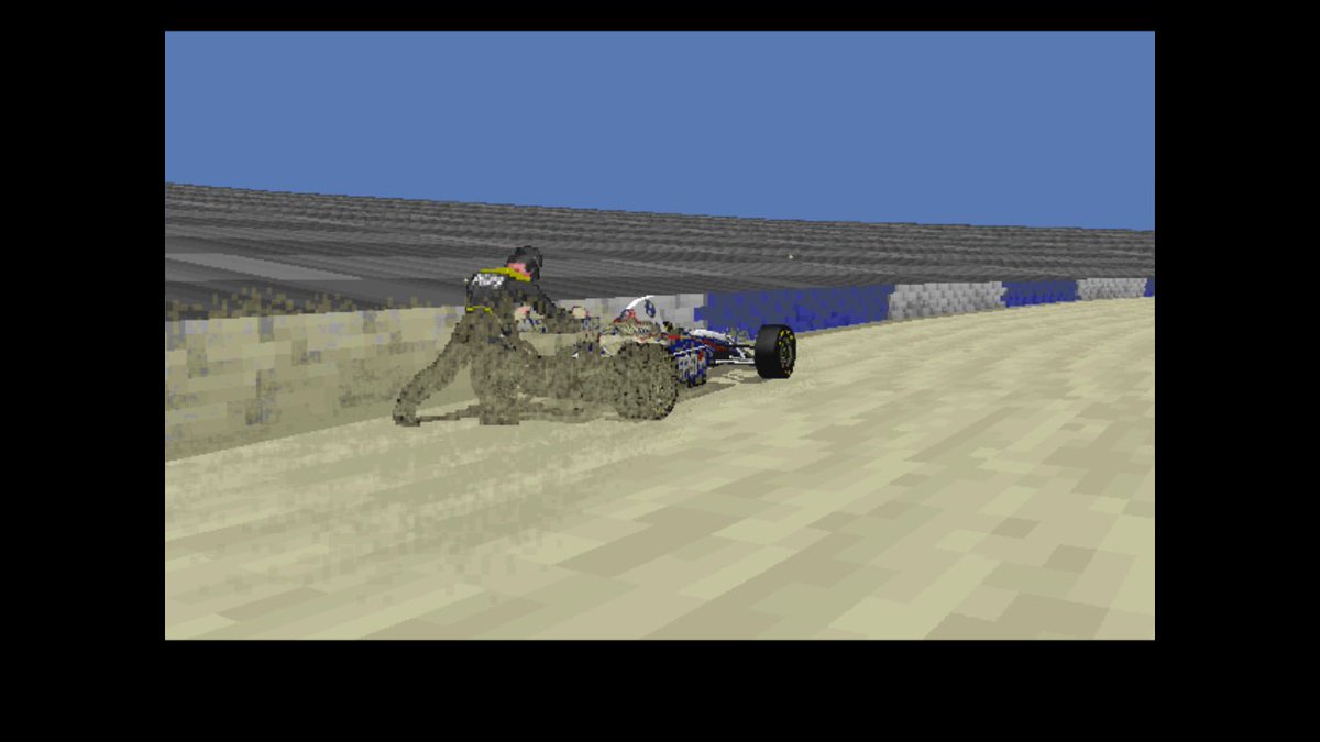 15/3/1995
#F1 Winter Testing Day 2
#Silverstone 
1:35pm
🟨YELLOW FLAG

The yellow flags are out as #GP2Joey pulls off the track with a blown #BMW engine and an apparent broken suspension arm...
#RetroF1 #Retrogaming #Retro