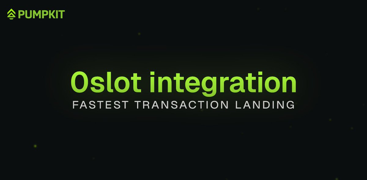 pumpkitapp's tweet photo. π PumpKit now integrates @0slot_trade β‘οΈ
Get the fastest tx landing for your launches & trades.
No delays. No misses. Just speed.
#pumpkit #0slot #solana #bundler https://t.co/2wQsLk7UYD