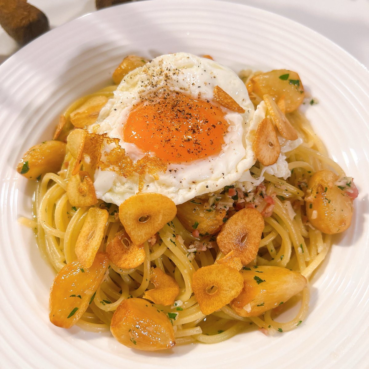 口臭絶望パスタ(ニンニク1.5玉分)🧄🧄🧄