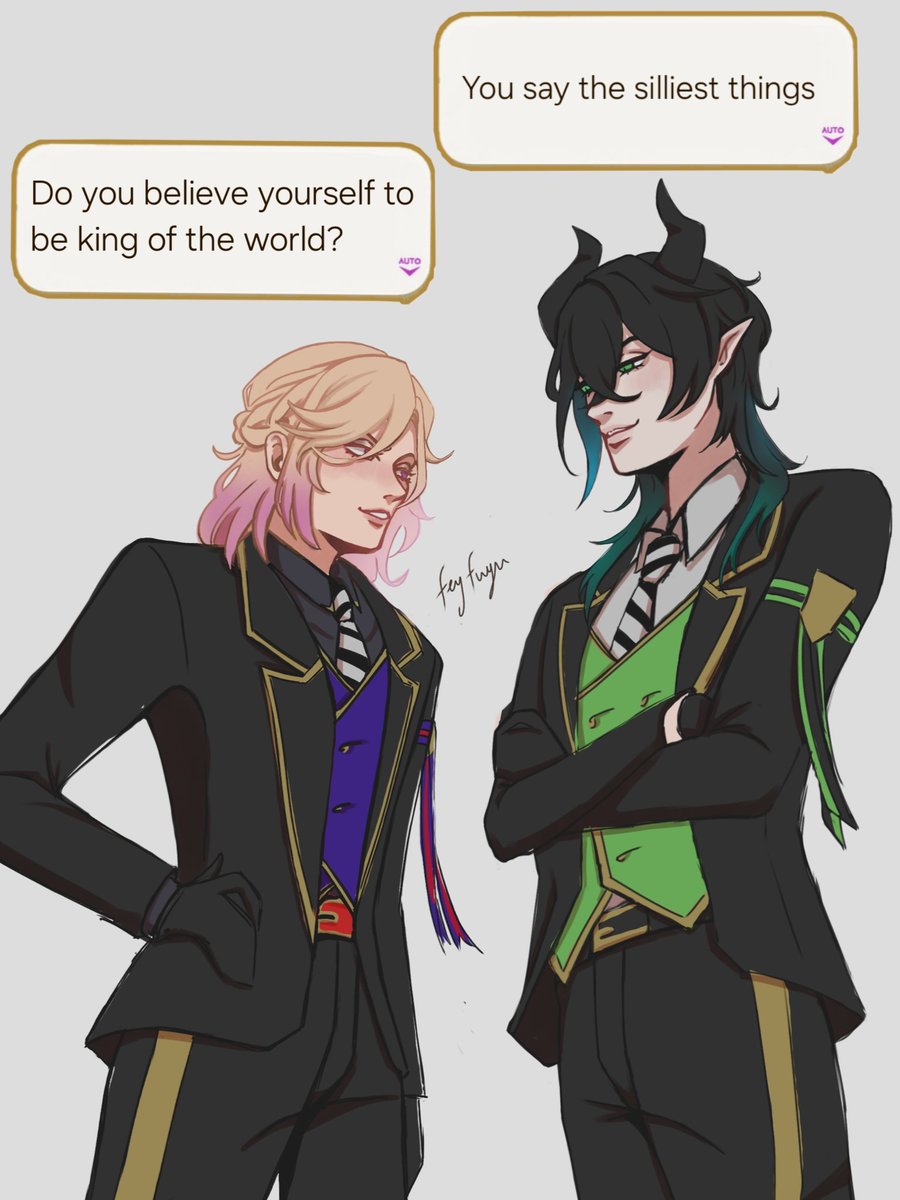 feyfuyu's tweet photo. My fav guestroom voice lines of vil being ruthless 👑
(Translation credit:  mystery shop translations on tumblr)
#vilshoenheit #malluesdraconia #idiashroud #deusespade #floydleech #twstファンアート https://t.co/thGsTS1U62