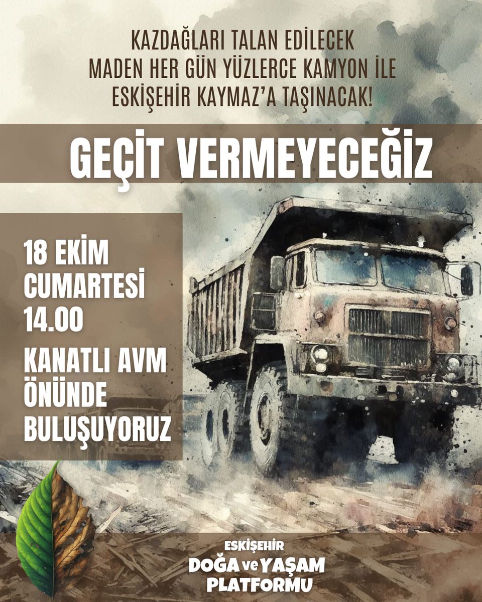 18 Ekim Cumartesi günü (yarın) Eskişehir'de olcak eylemler