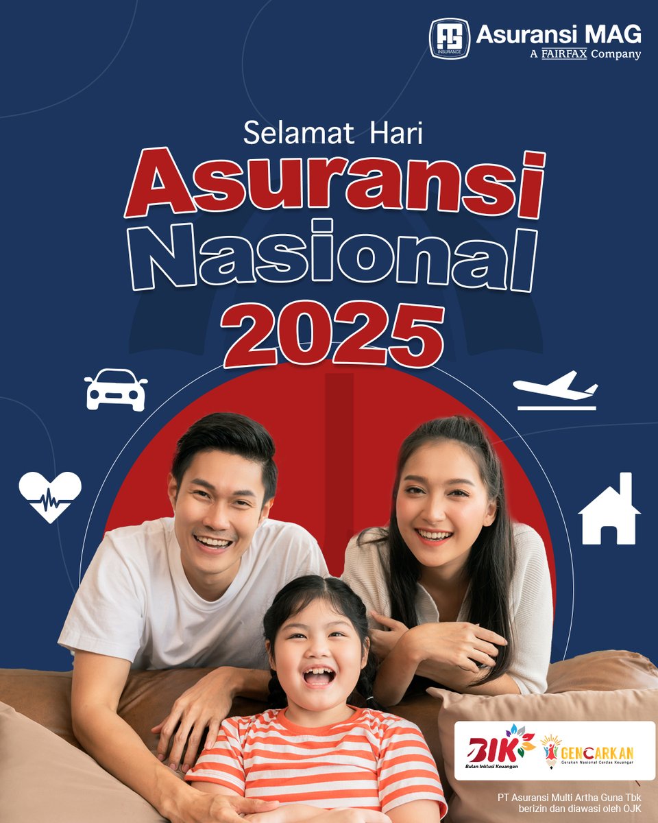 “Literasi Asuransi untuk Negeri - Pahami, Miliki, Lindungi” menjadi semangat Asuransi MAG dalam menggerakkan literasi asuransi di Indonesia. Mari rayakan Hari Asuransi 2025 dengan menumbuhkan kesadaran dan perlindungan bersama.