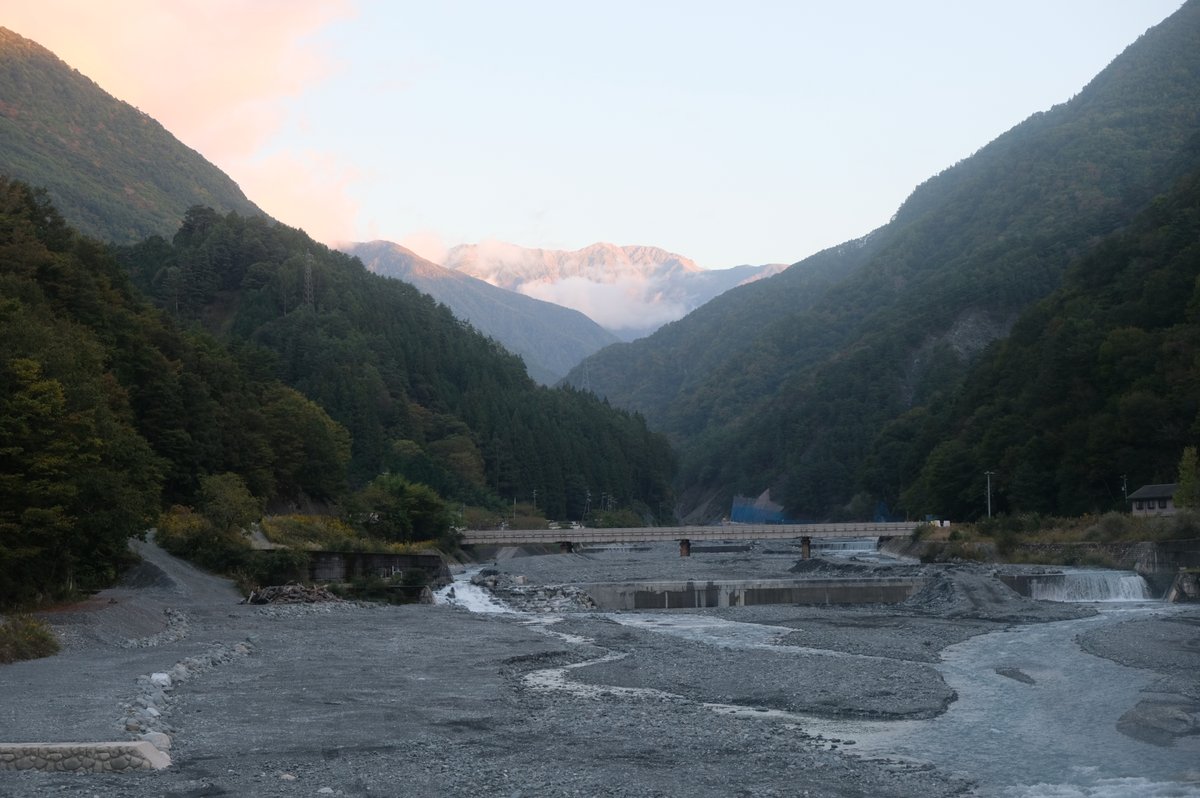 夕暮れの赤石岳