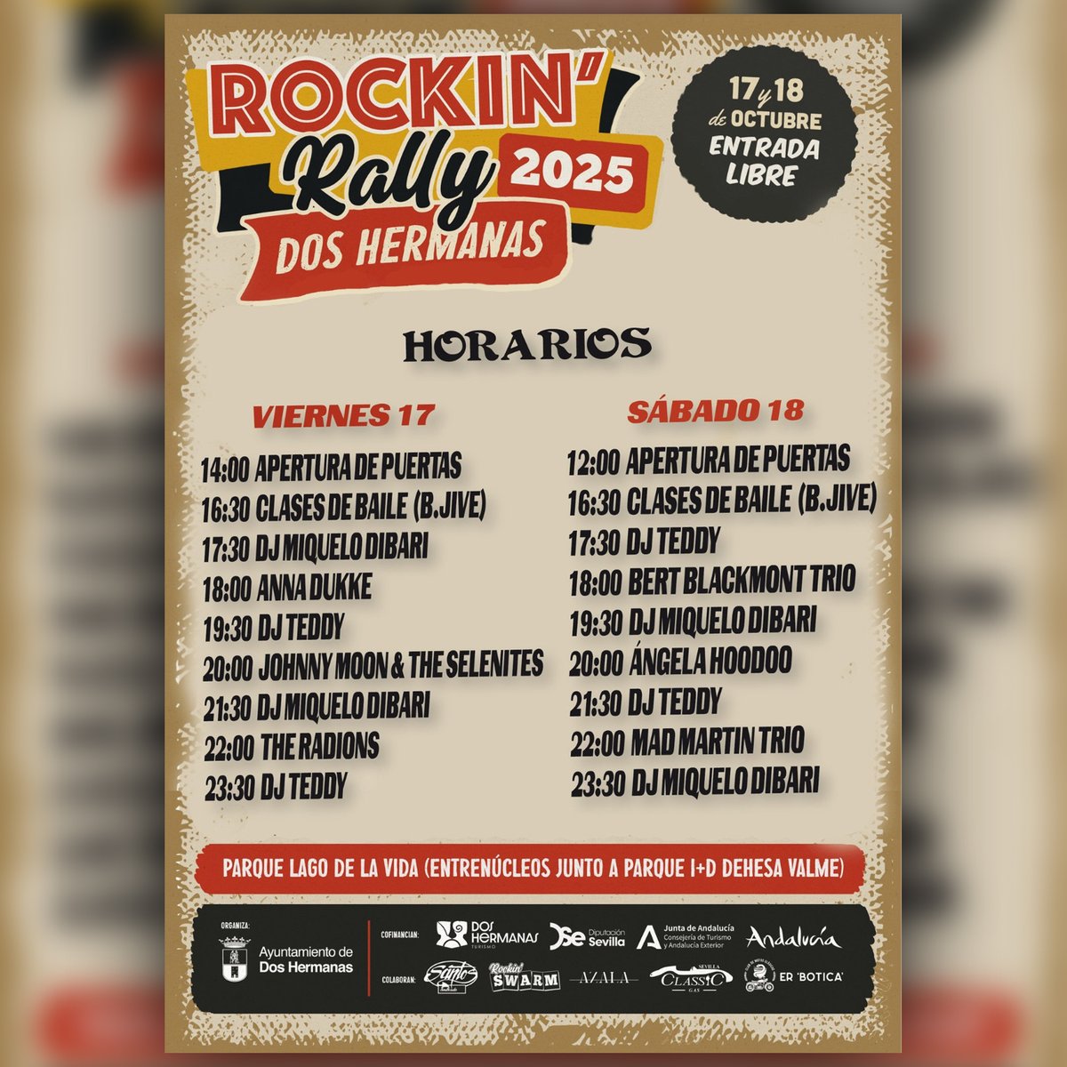 doshermanasTUR's tweet photo. 🏁🎶 ¡¡𝗖𝗢𝗠𝗜𝗘𝗡𝗭𝗔 𝗥𝗼𝗰𝗸𝗶𝗻’ 𝗥𝗮𝗹𝗹𝘆 𝗗𝗼𝘀 𝗛𝗲𝗿𝗺𝗮𝗻𝗮𝘀!!

Llega la gran cita de motor, música y ocio familiar al Lago de la Vida de Entrenúcleos. 

¡¡OS ESPERAMOS!! https://t.co/SvMRwO6HWf