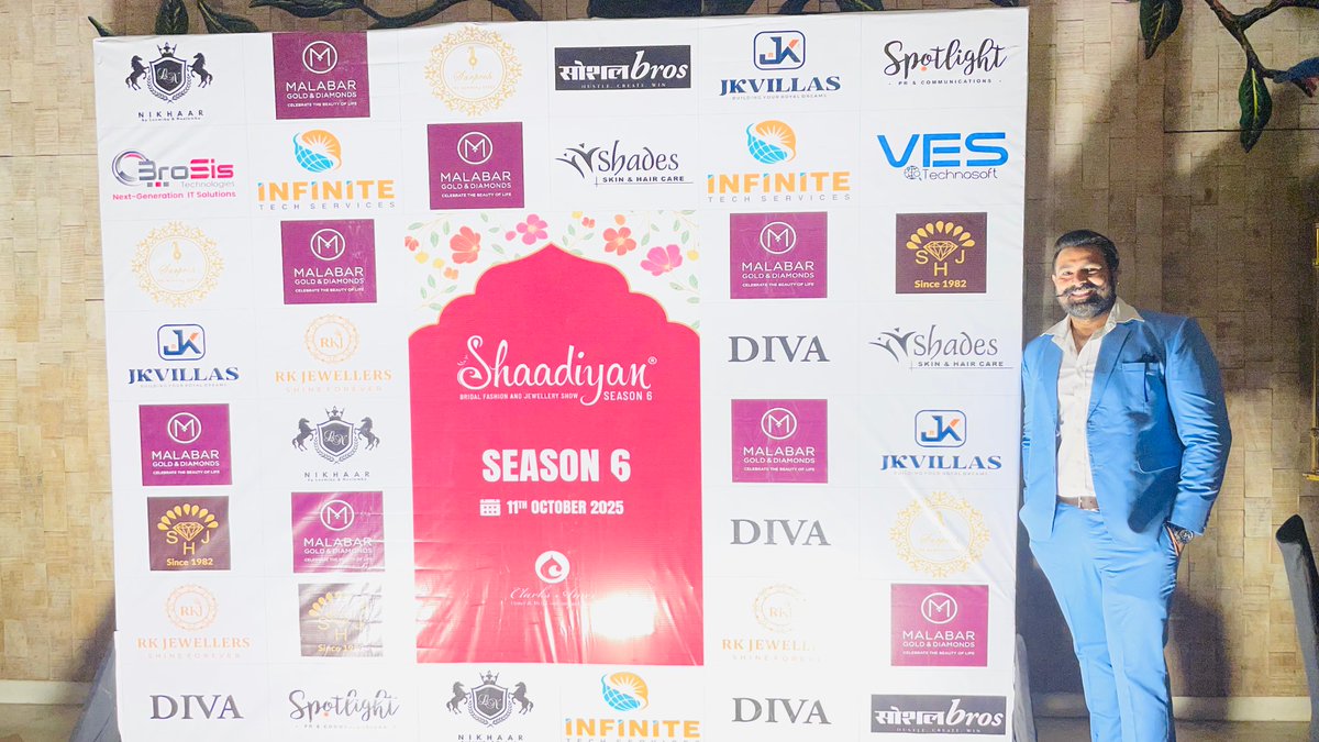 VES_Technosoft's tweet image. Brosis Technologies proudly sponsored the “Shaadiyan – Season 6” Global Fashion &amp;amp; Jewellery Show, held at Hotel Clarks Amer, Jaipur, on 11th October 2025. ✨💍
We’re delighted to support such a grand celebration of creativity, design, and innovation in the fashion and jewellery.