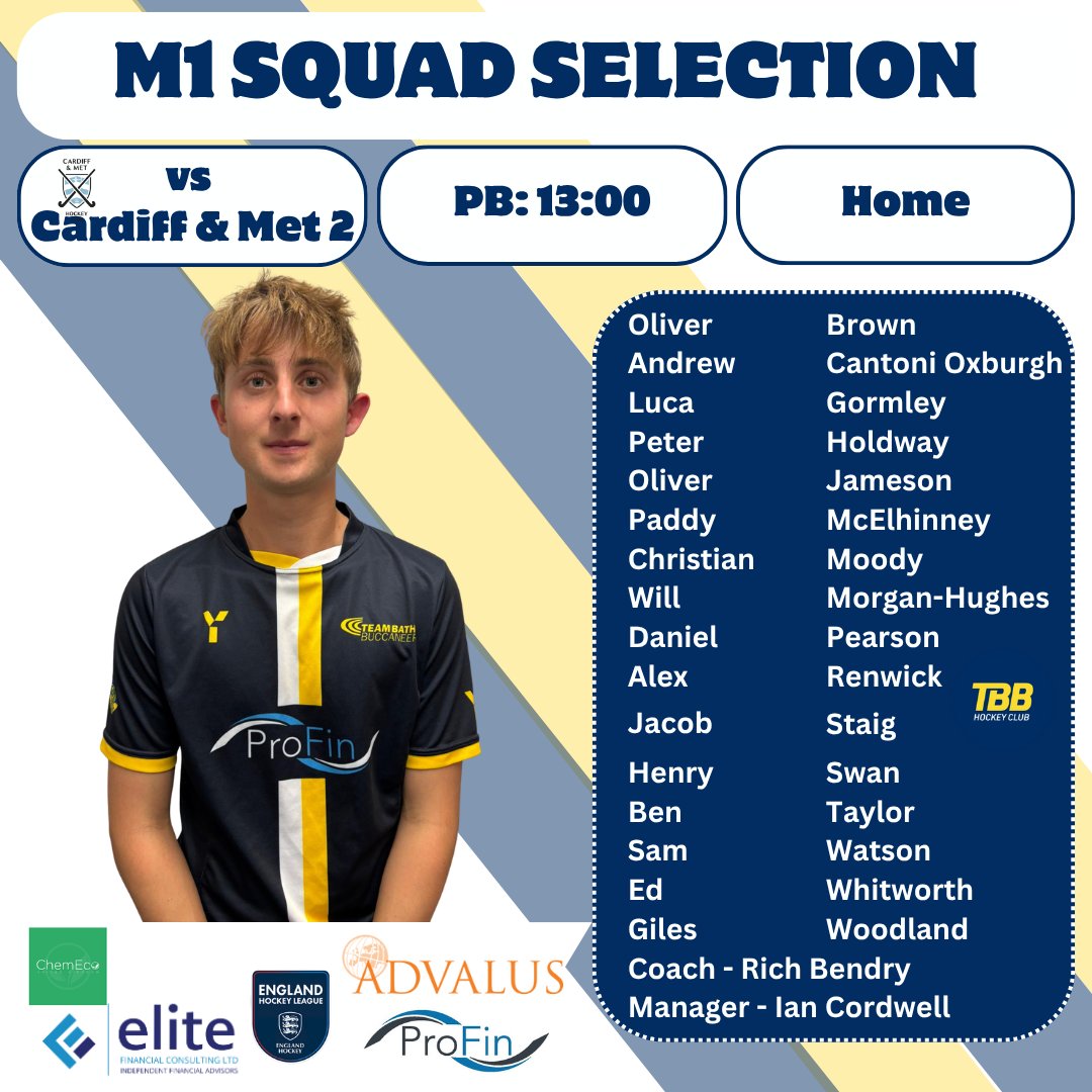 TBBHockey's tweet image. 🏑 Game Day Alert!
The Men&apos;s 1s host @Cardiff_Hockey in the @EnglandHockey Conference West. 
📍 Come down and cheer them on—it’s set to be a cracker! @swsportsnews @BathEchoSport #freetoseehockey #SupportLocalSport #bathchronicle #fastfearlessfun #teambathbuccaneers