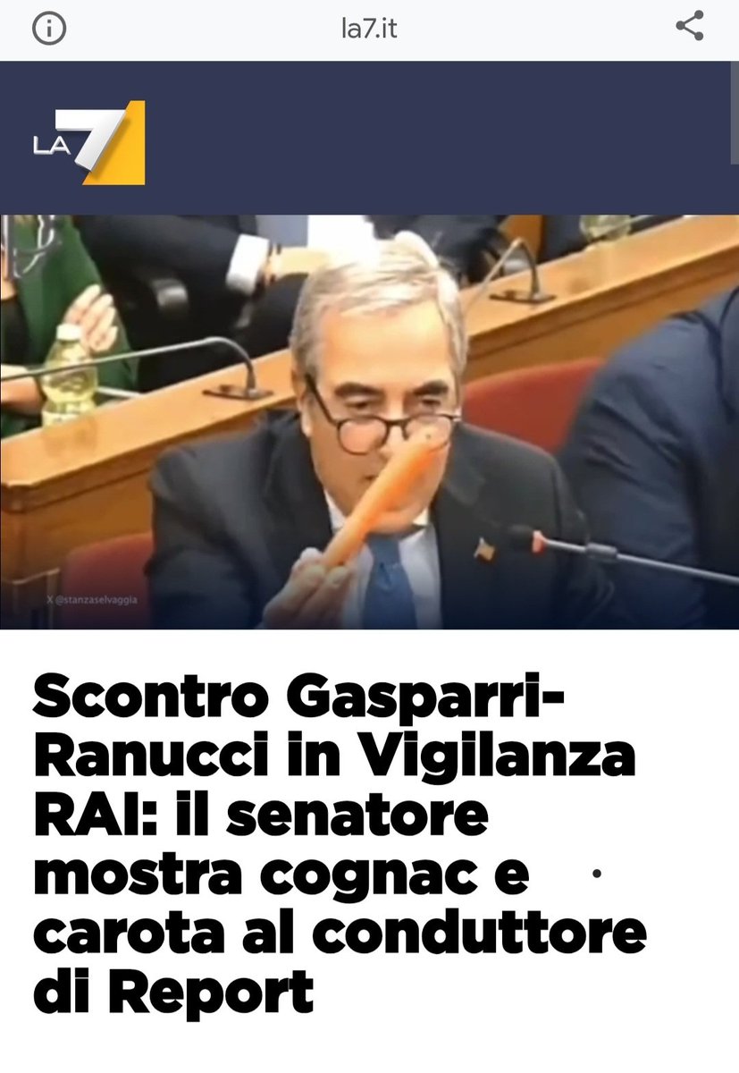 A proposito della solidarietà pelosa del mondo politico (di destra) a Sigfrido #Ranucci. Ricordiamo questa perla del novembre 2023, una delle tante della campagna di delegittimazione e "contenimento" di cui il giornalista e il suo team di #Report sono stati vittime.