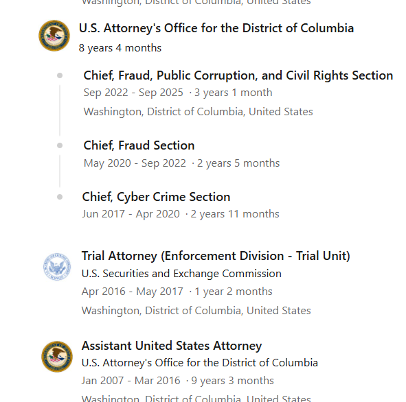 The purge of insubordinate bad actors at the DOJ continues.

Acting DC US Attorney Jeanine Pirro reportedly confronted Jon Hooks, a longtime DOJ attorney and chief of a key unit in the office, last month for slow walking what she considered high-priority cases including an