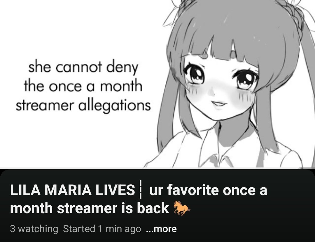 what do u mean i last streamed at september 26 thats CRAZY

youtube.com/live/xJSb7dr-0…