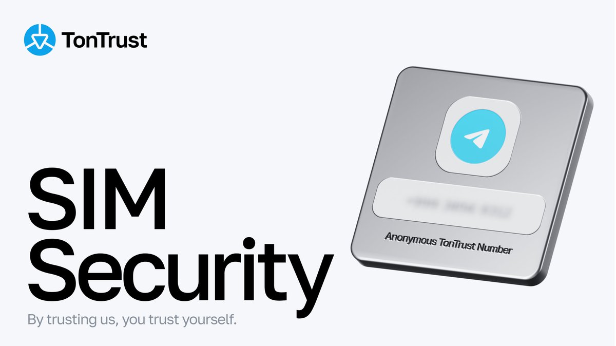 tontrusten's tweet photo. 🤟 Hello everyone, the TonTrust team is here!

☁ Today, we’d like to remind you how important it is to protect the security of your phone numbers!

🪧 When using regular numbers, attackers can reissue your SIM card, steal it, or steal your phone containing your physical SIM card.

💪 However, all of this can be avoided by using TonTrust Anonymous Numbers!

🥇 Our numbers provide complete security and anonymity online!

🤩 They are reliably protected from online attacks and physical theft!

🔠 By trusting us, you trust yourself. Very soon, everyone will have the chance to get an anonymous number—keep your eyes on the timer!

Sincerely, The TonTrust Team 🫶
https://t.co/Lxpy2n1Wn4