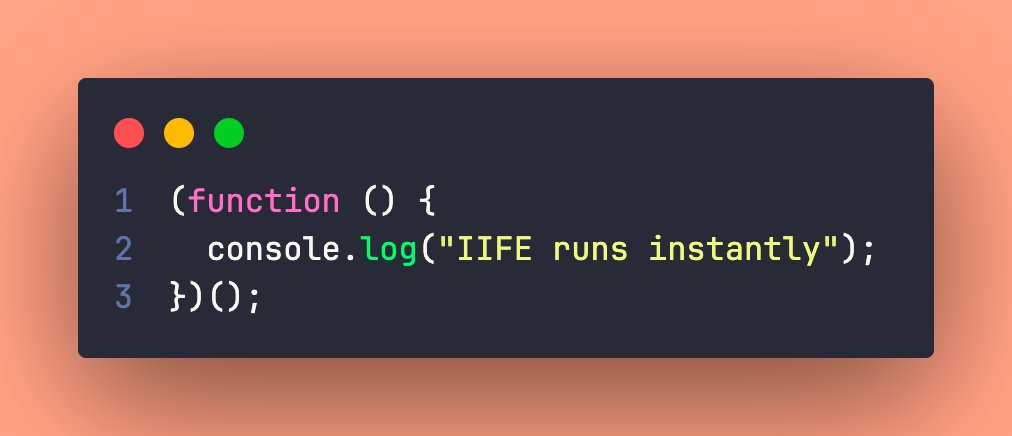 ericzzzz_'s tweet image. 📍 Immediately Invoked Function Expressions (IIFEs) execute a JavaScript function as soon as it’s defined, often used to isolate variables.

Master full-stack web development, free lessons available ➡️ thedevspace.io