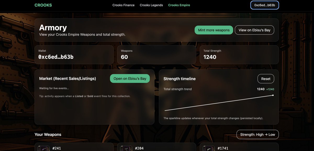 CrooksFinance's tweet photo. Im telling you all, this crooks comeback will be wild. This is the last visual update for now. 

Next update I push the dApp live and it will be 100x better than our previous dApp. 🔥 

#CrooksCronos https://t.co/ySRr6BhJ3N