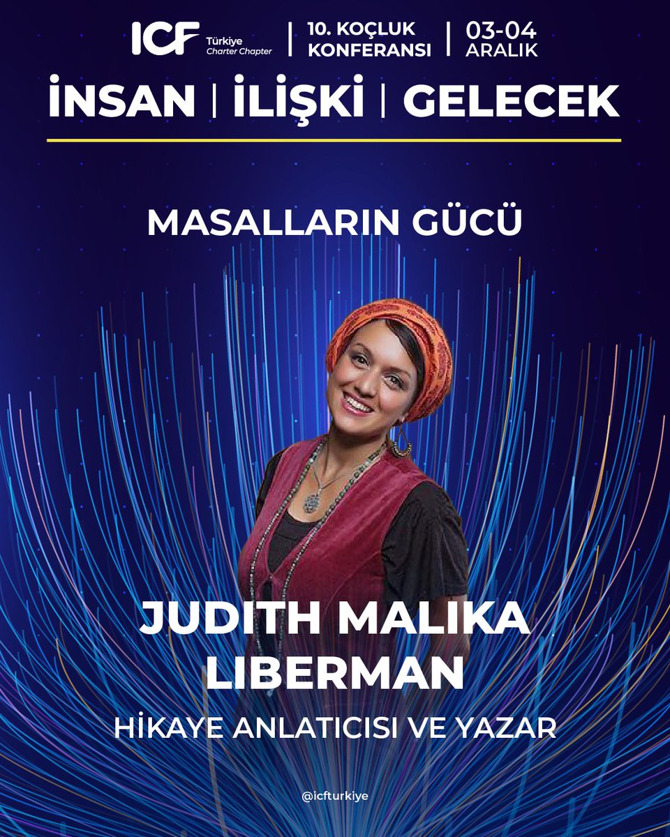 Hikaye Anlatıcısı ve Yazar Judith Malika Liberman; “Masalların Gücü” oturumuyla 10. Koçluk Konferansı’nda. Biletler satışta. Erken kayıt avantajını kaçırmayın. koclukkonferansi2025.endlessfairs.com