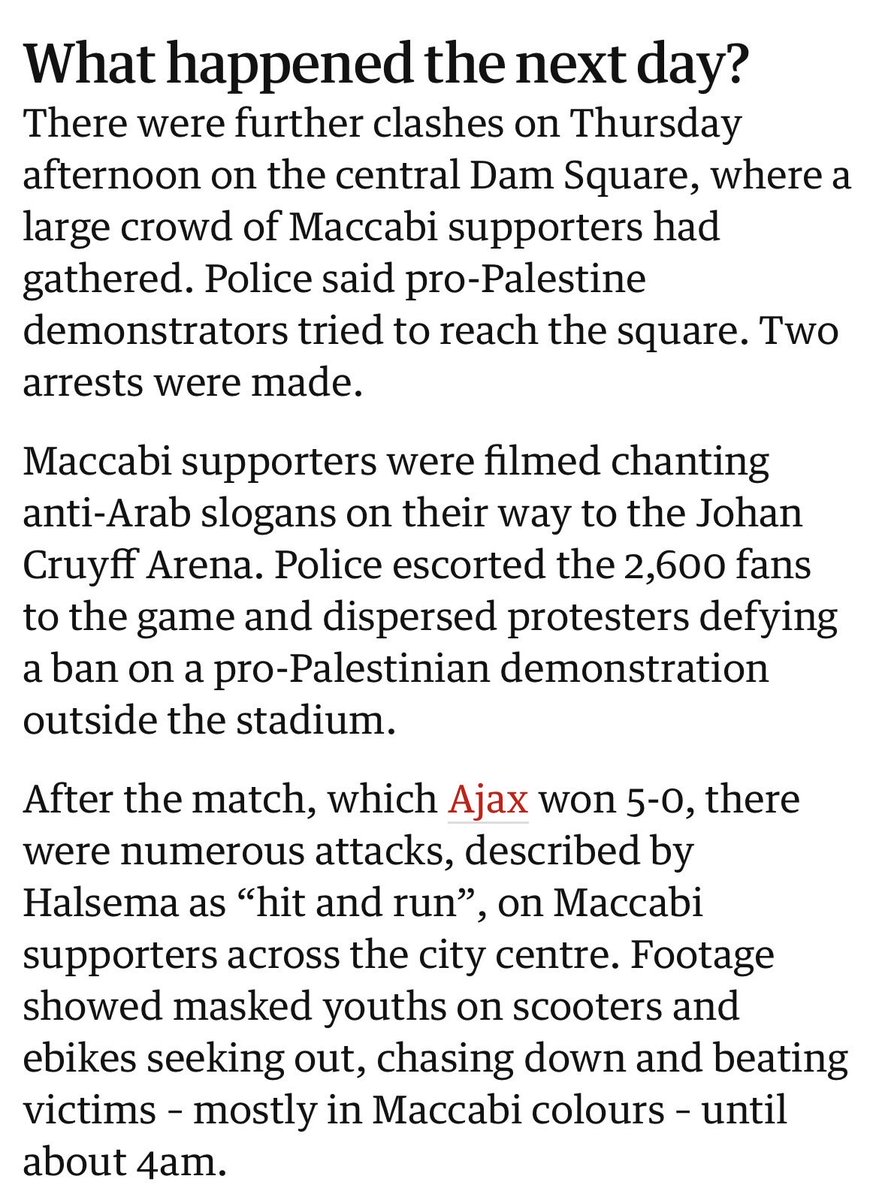 ianrileyENG's tweet image. It’s anti hooliganism intimidation. 
Macabi “fans” are some of the most violent thugs involved in European football. They wrecked Amsterdam last year. The violence &amp;amp; riots were off the scale. 
That they were Jewish is not the point.
I’m sure lots of Villa fans are Jewish.