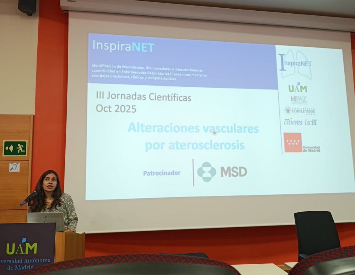 Asistimos a la Jornada Científica de la Red Inspira. Este año, nuestra compañera Elena presentó su trabajo sobre las alteraciones vasculares por aterosclerosis. 👩‍🔬🫀
¡Orgullosos de formar parte de esta experiencia científica y de seguir compartiendo conocimiento!

#RedInspira